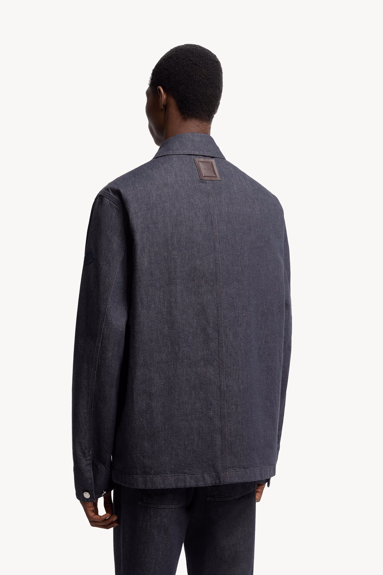 Chaqueta camisera con plumón de tejido vaquero 3 en 1 Forets Hombre Azul Denim Moncler 5